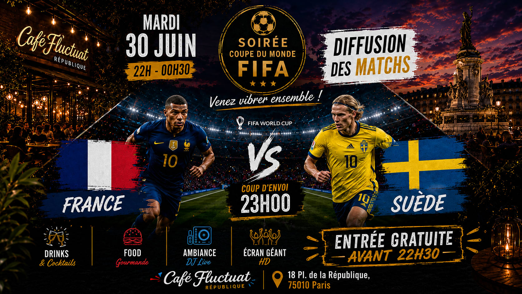 Cdm : France Vs Suède - Open Air