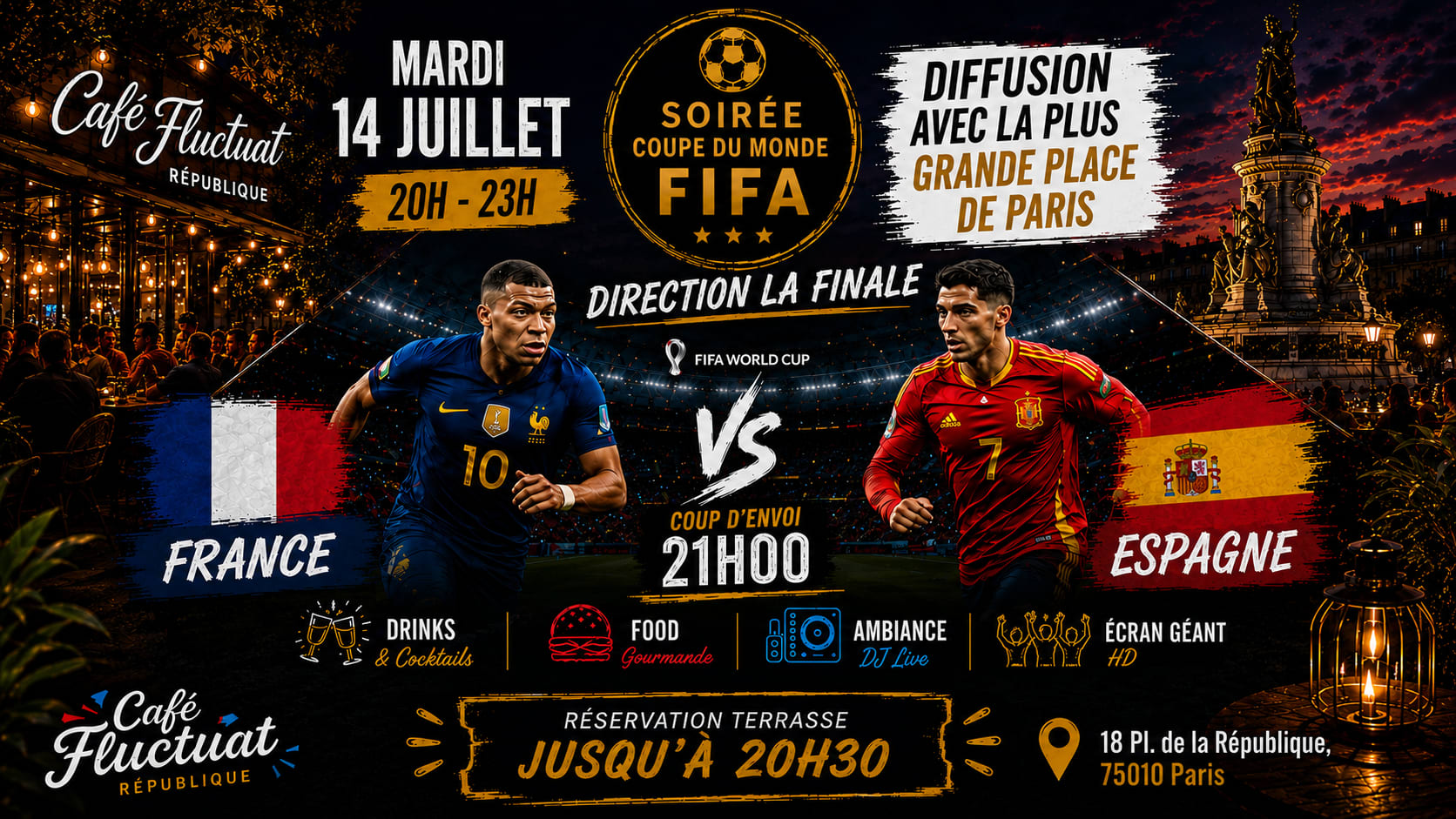 Cdm : France Vs Espagne - Open Air / Dj Set
