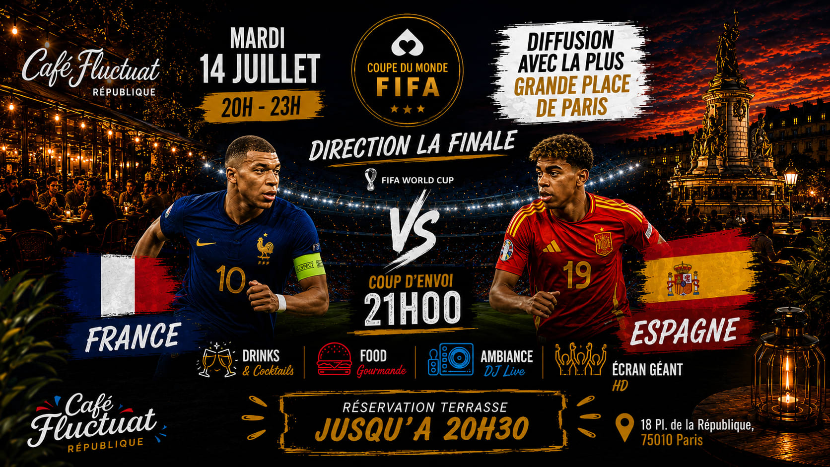 Cdm : France Vs Espagne - Open Air / Dj Set