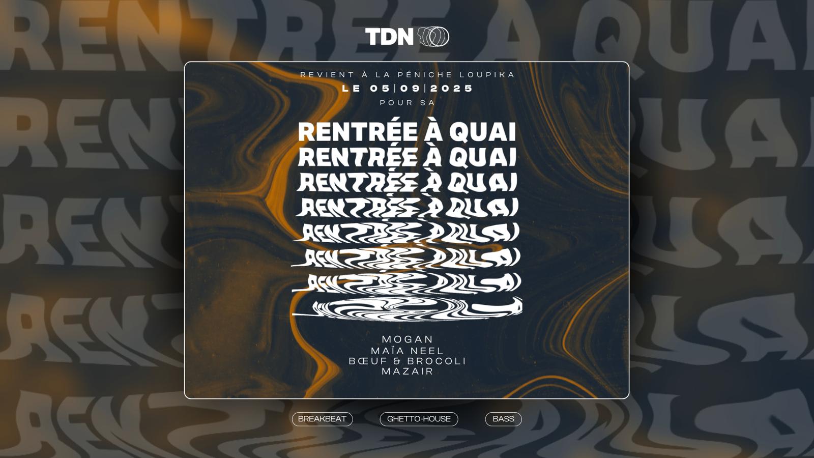 Tdn : Rentrée À Quai Avec Mogan À La Péniche Loupika