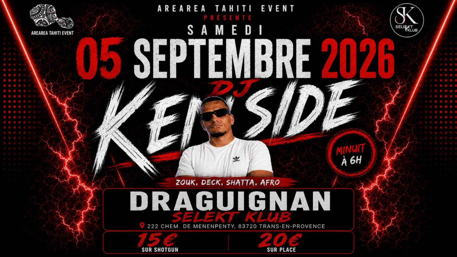 Tournée Dj Kenside 2026-2027 Draguignan