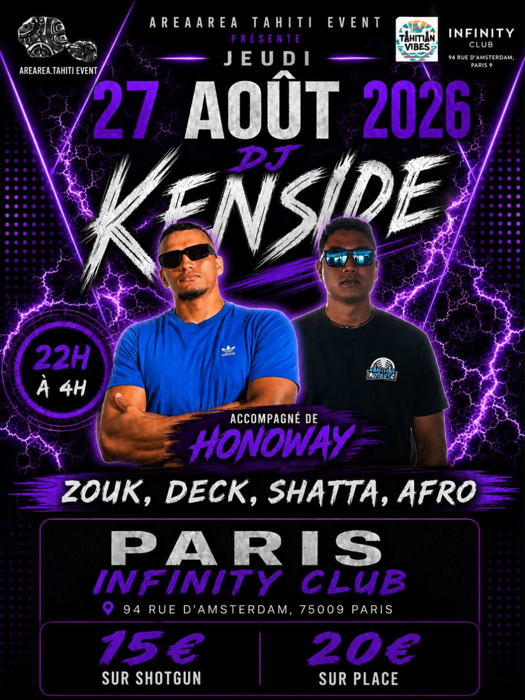 Tournée Dj Kenside 2026-2027 Paris