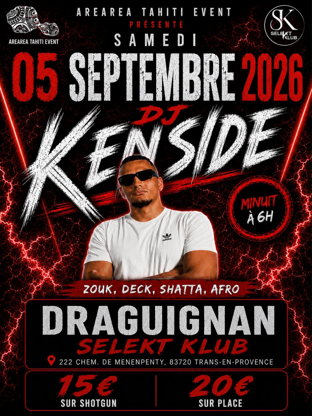 Tournée Dj Kenside 2026-2027 Draguignan