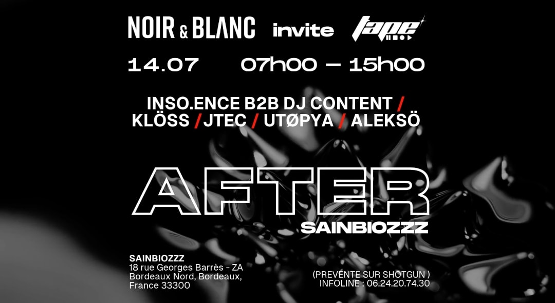 After Noir & Blanc Invite Tape
