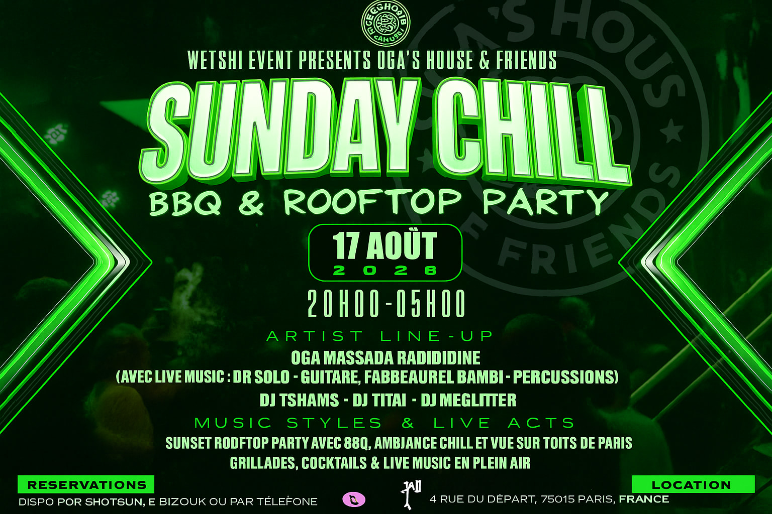 Open Air Sunday Chill /Food /Dj /Club /Hiphop / Afrobeat