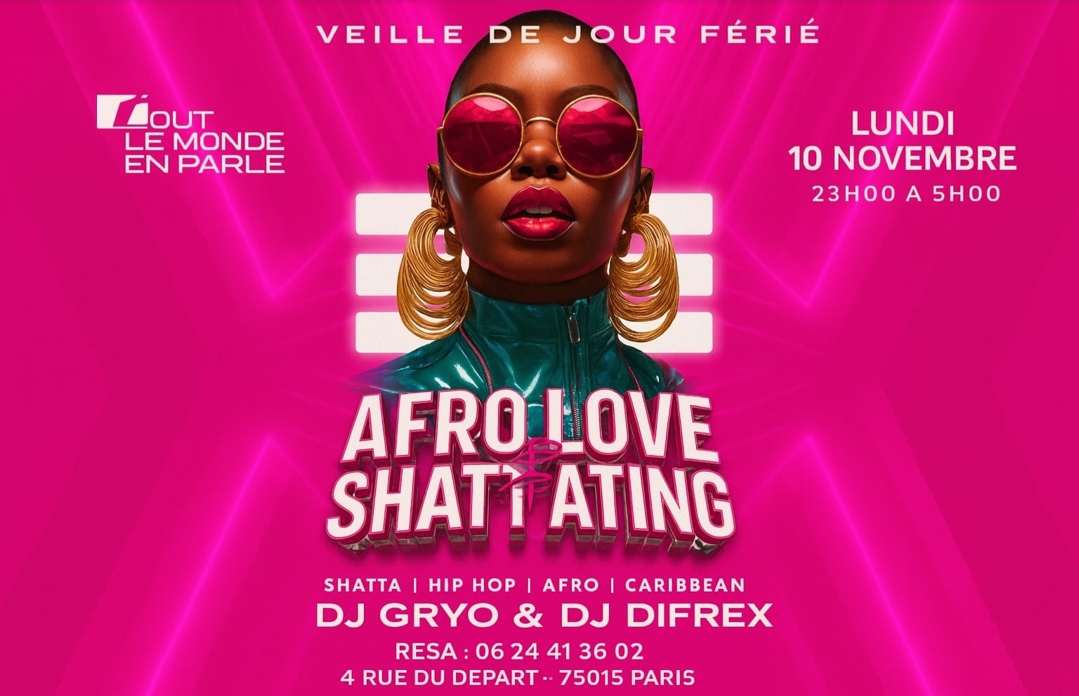 Soiree Afrolove & Shattating (Veille De Jours Ferié )