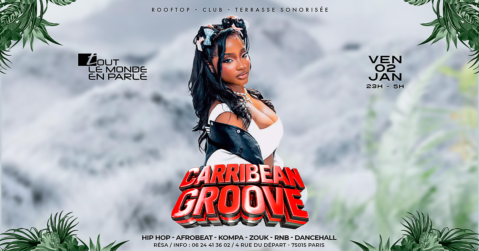 Soiree Caribbean Groove Afrobeat, R&B, Club Terrasse