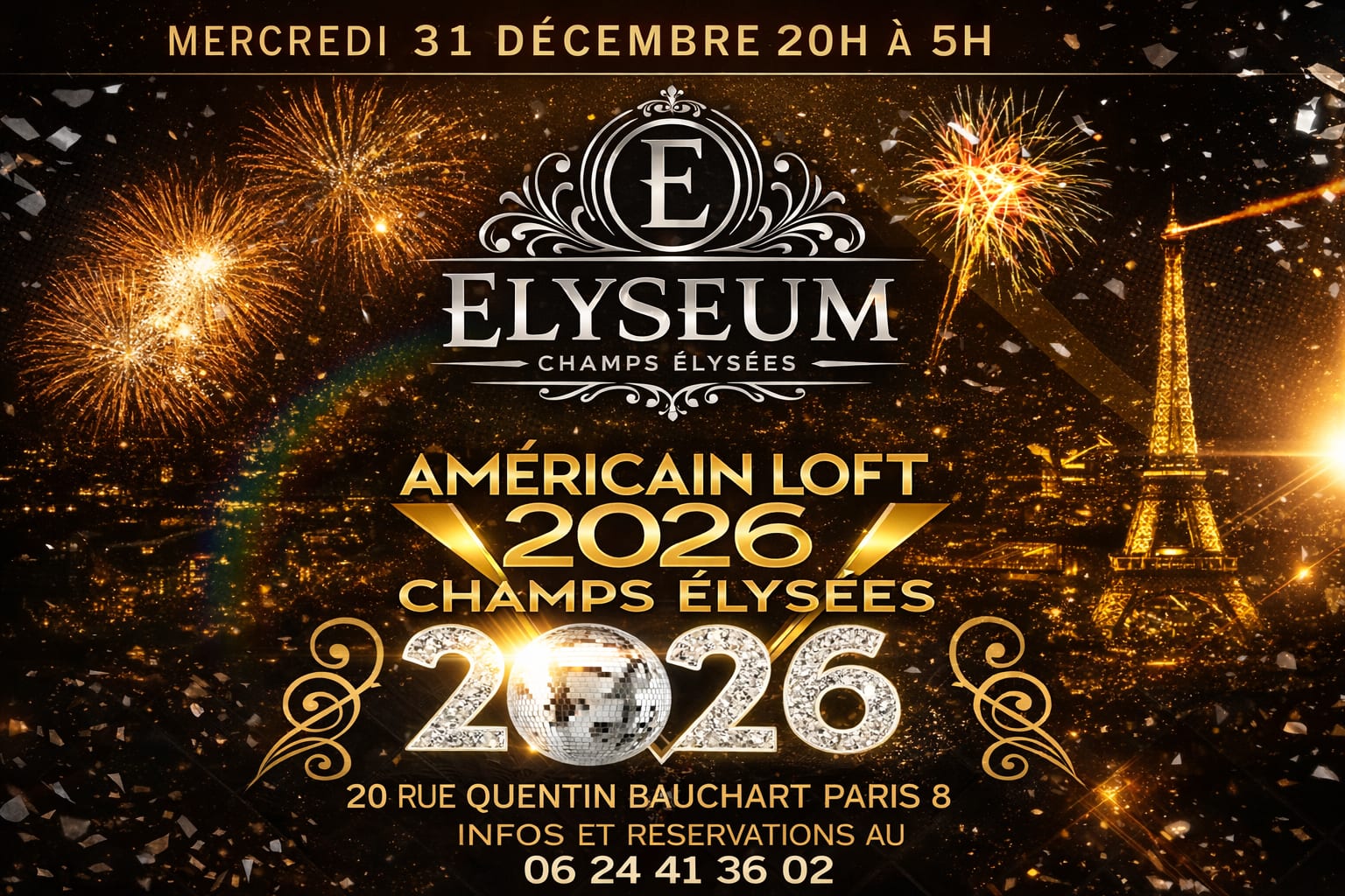Elyséum Arc Vip Club – New Year’S Eve 2026