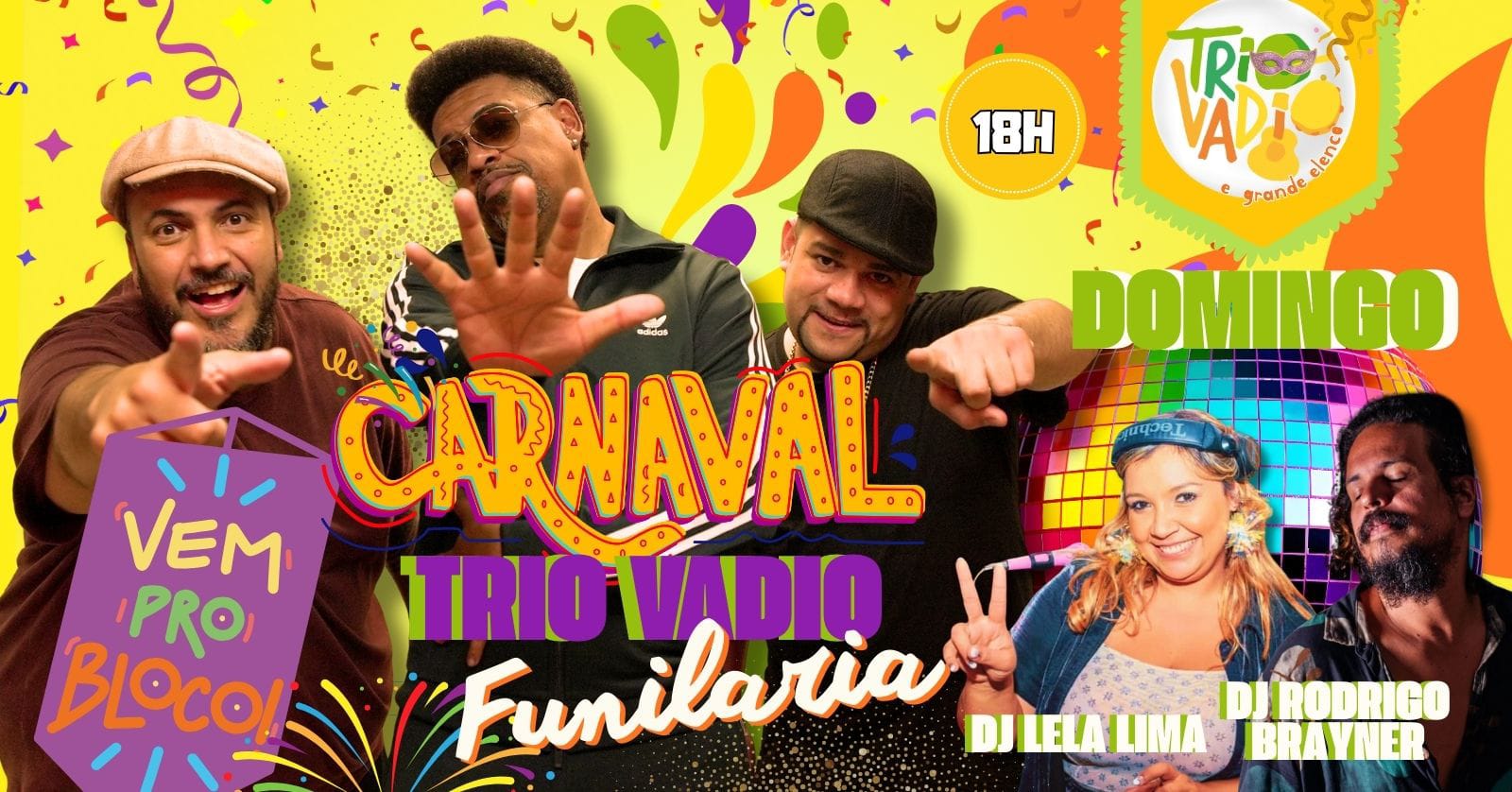 Carnaval Do Trio Vadio Na Funilaria - Domingo - 18:00