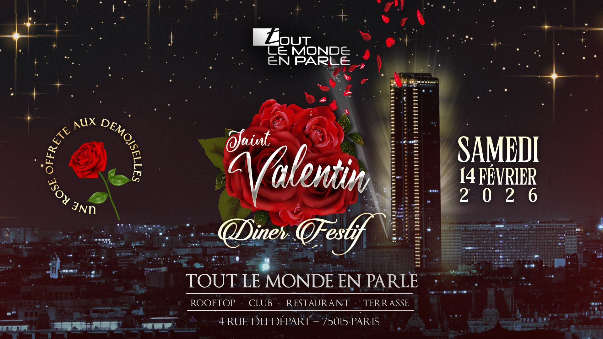 Soiree Vibes Special Saint Valentin /Rooftop / Club /