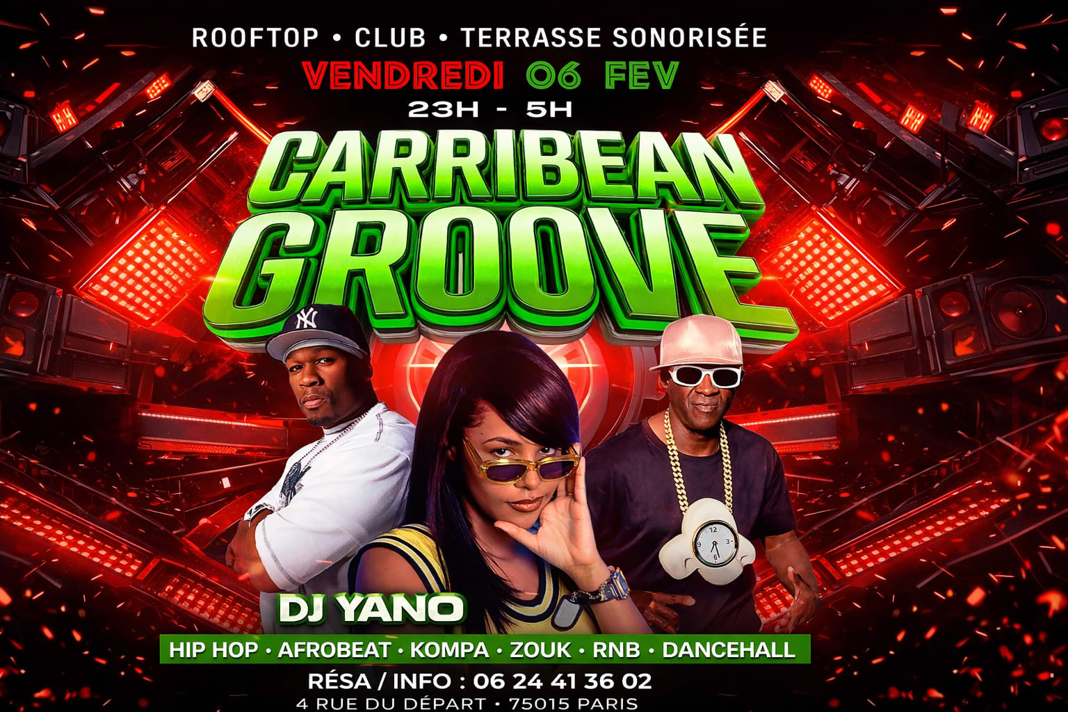 Club Caribbean Groove & Terrasse , Hiphop,Afrobeat