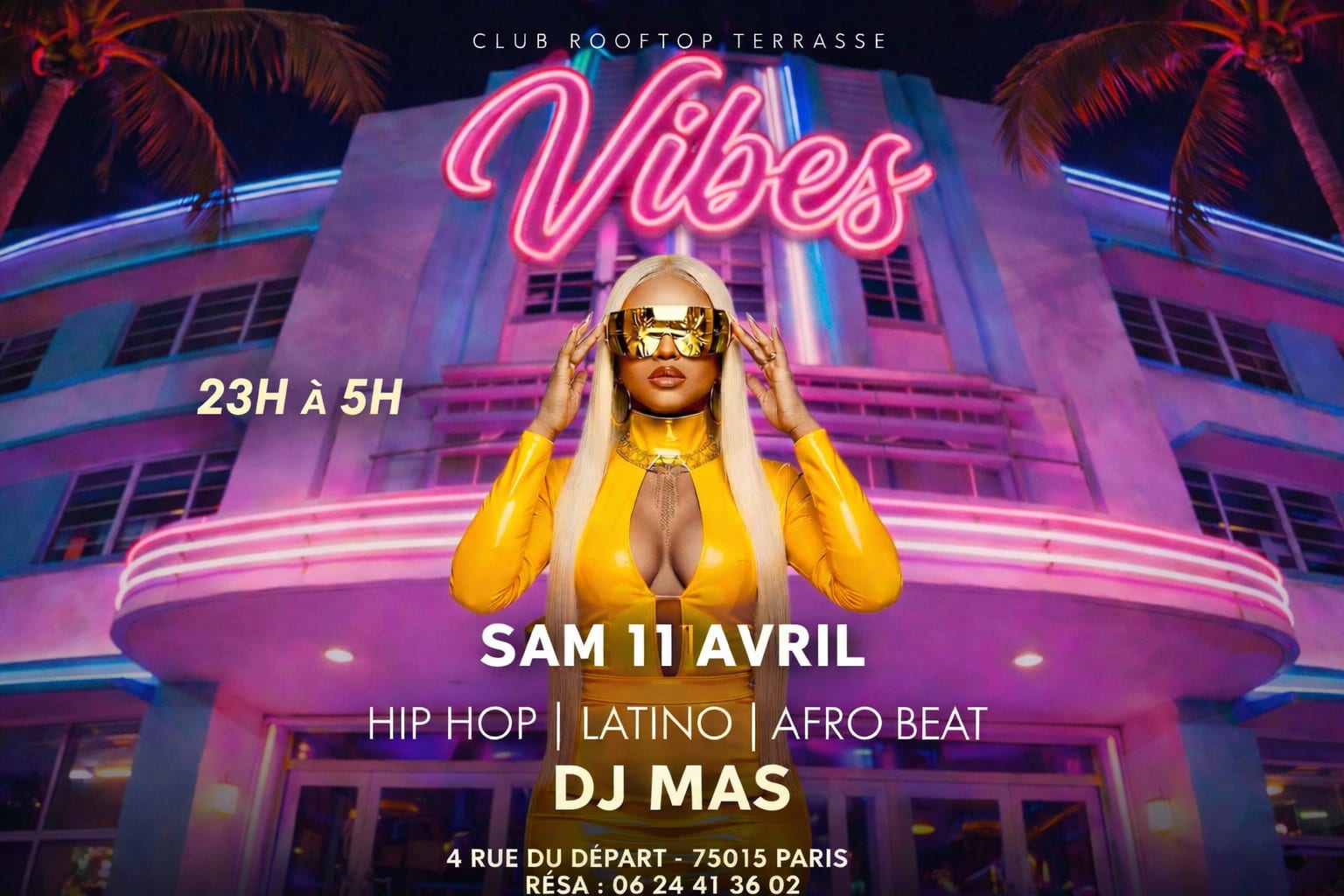 Soiree Vibes Club /Rooftop / Hiphop/Afrobeat /Latino