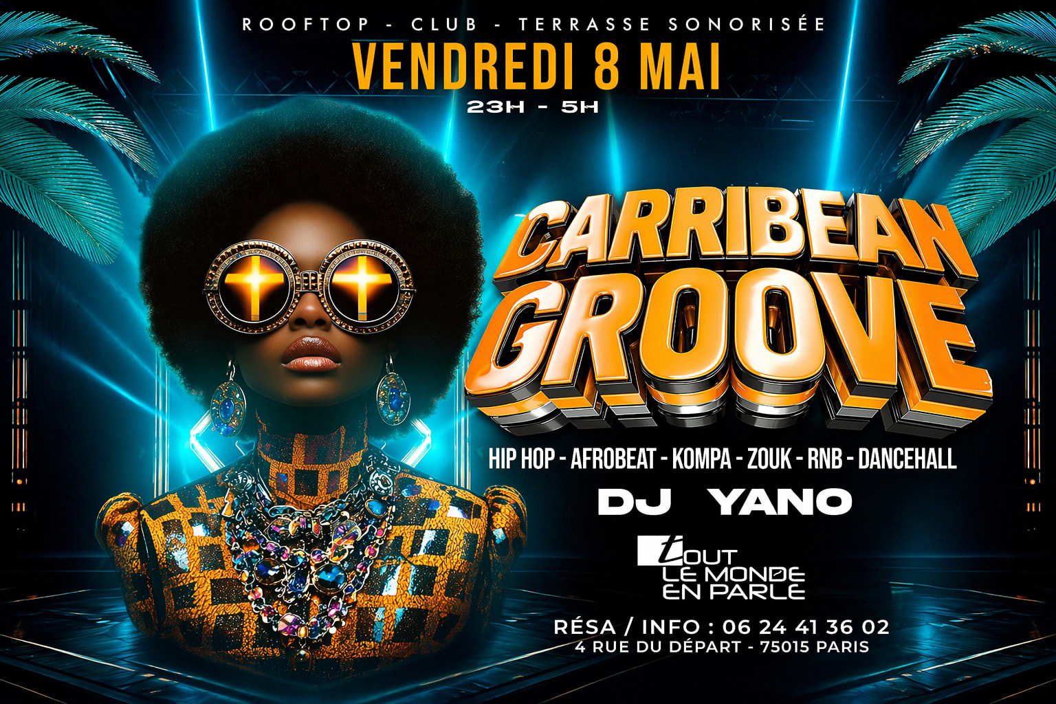 Soiree Caribbean Groove Club & Terrasse , Hiphop,Afrobeat