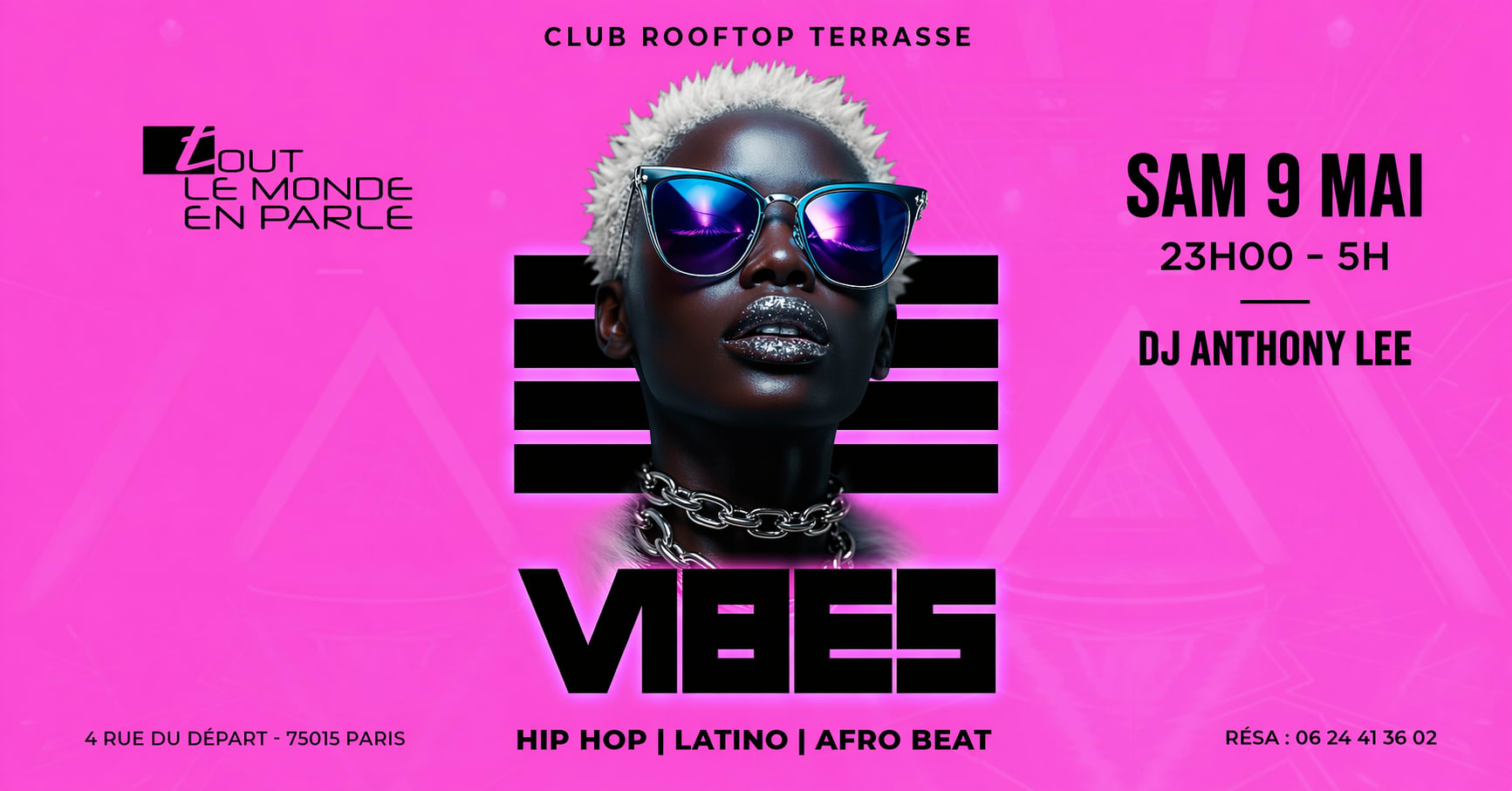 Soiree Vibes Club  /Rooftop  / Hiphop/Afrobeat /Latino