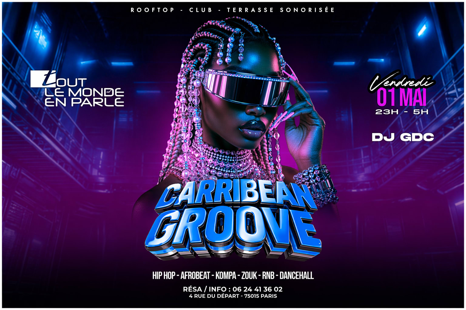 Soiree Caribbean Groove Club & Terrasse , Hiphop,Afrobeat