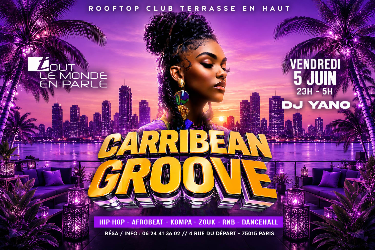 Soiree Caribbean Groove Club & Terrasse , Hiphop,Afrobeat