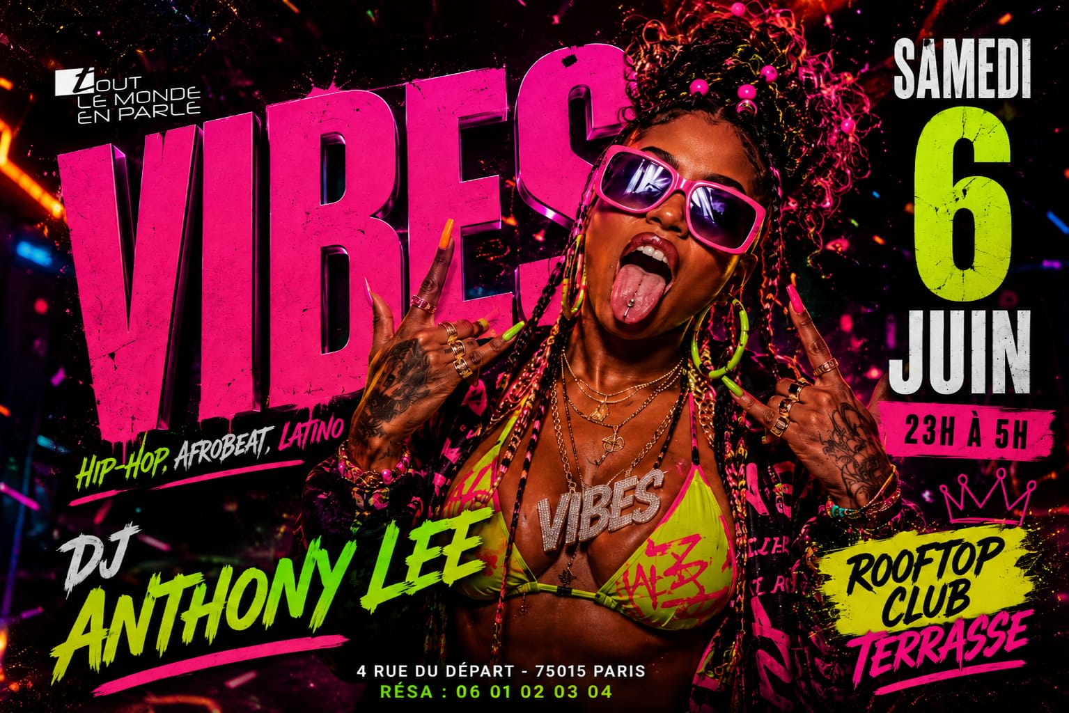 Soiree Vibes Club Rooftop , Hiphop ,Afrobeat , Latino