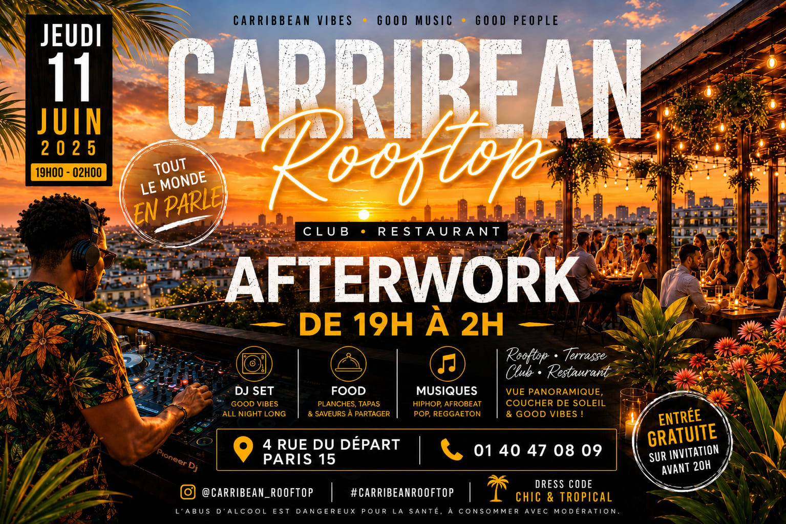 Rooftop Club  Afterwork & Burger &Old School & Caribbean