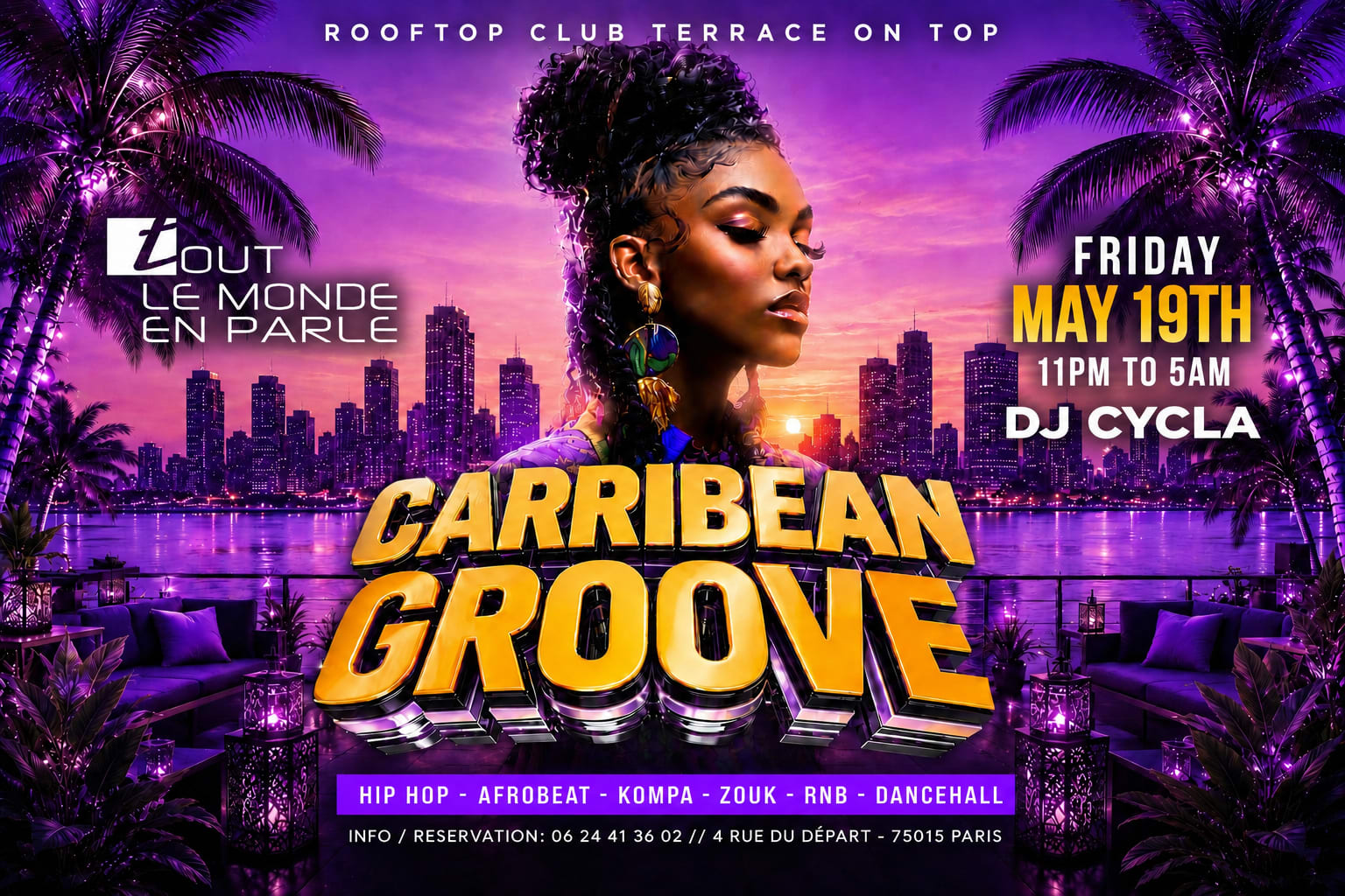 Rooftop Caribbean Groove  Club & Terrasse , Hiphop,Afrobeat