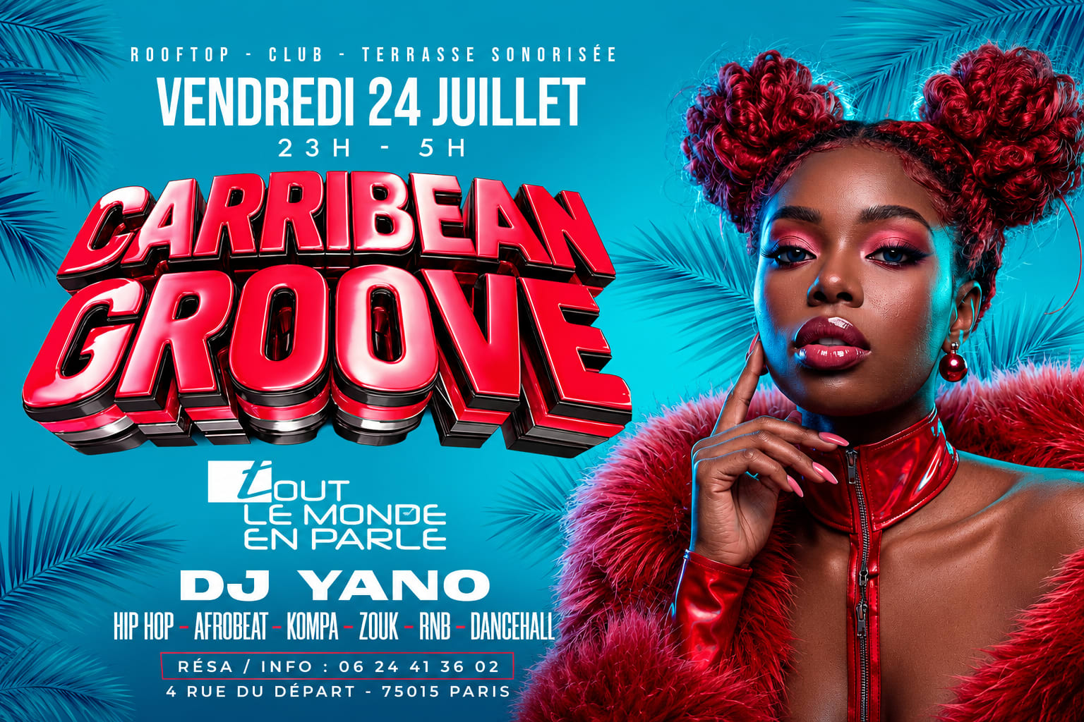Soiree Caribbean Groove Hiphop,Afrobeat, R&B, Club