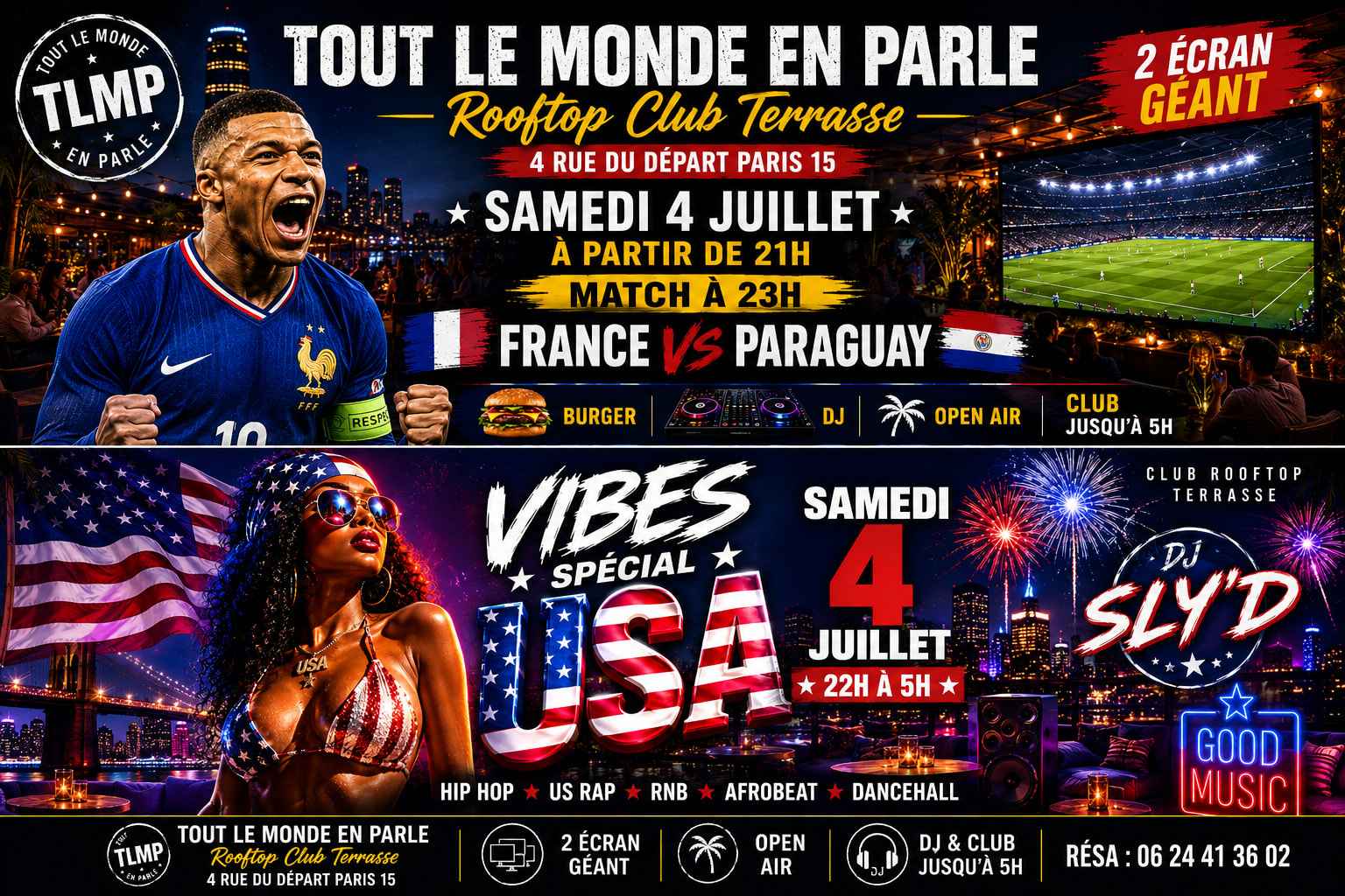 Soiree Vibes & Match France & Paraguay Open Air / Club / Dj