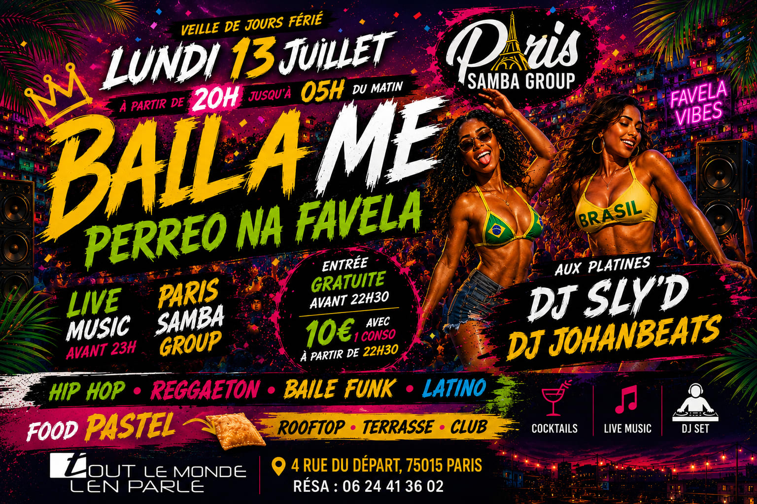 Open Air Soiree Baila Me /Club Hiphop Reggaeton Baila Funk