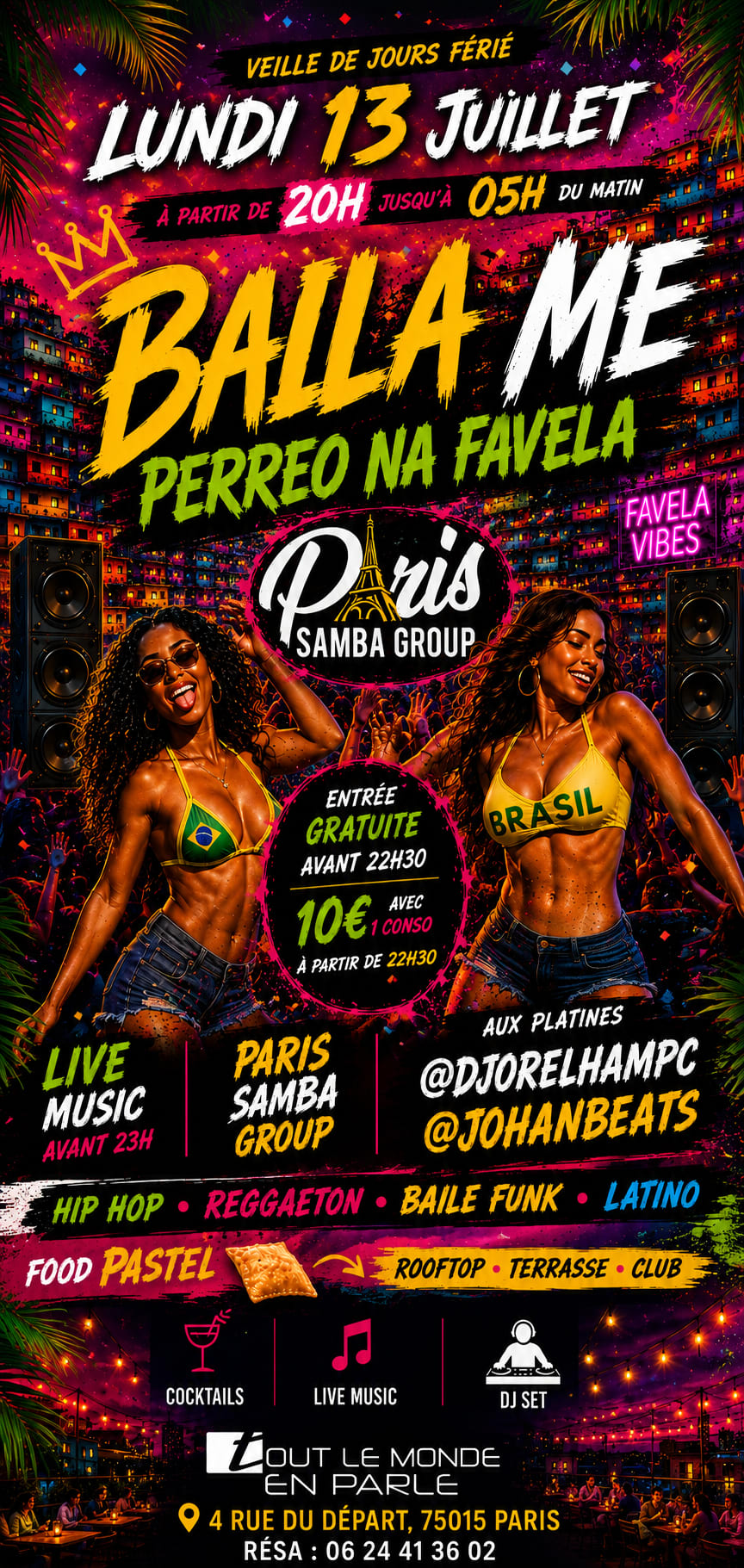 Open Air Soiree Baila Me /Club Hiphop Reggaeton Baila Funk