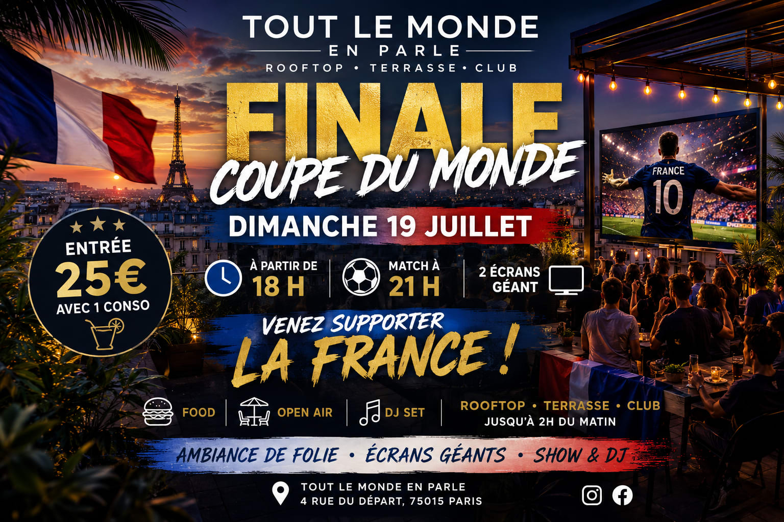 Open Air ,Final Coupe Du Monde 2 Ecran Geant