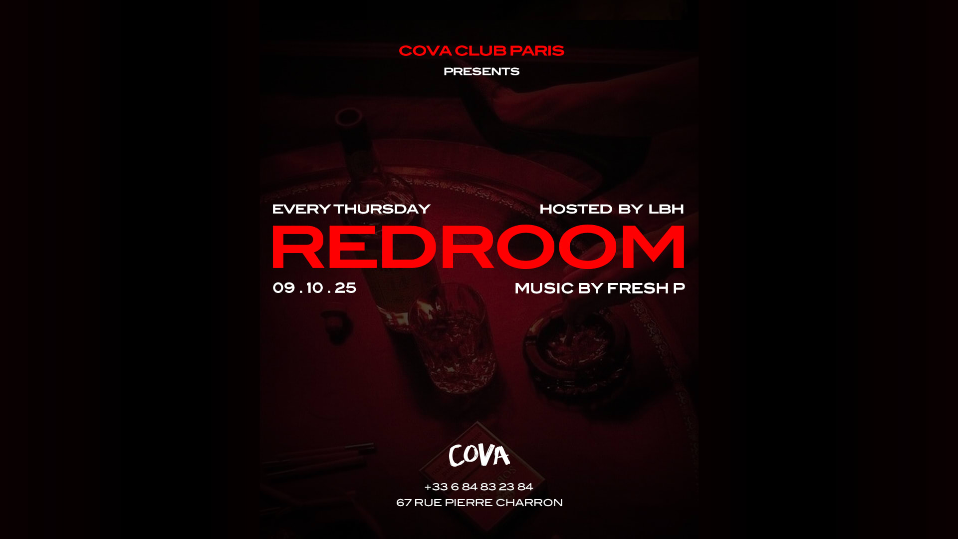 Redroom | Every Thursday At Cova Club Paris