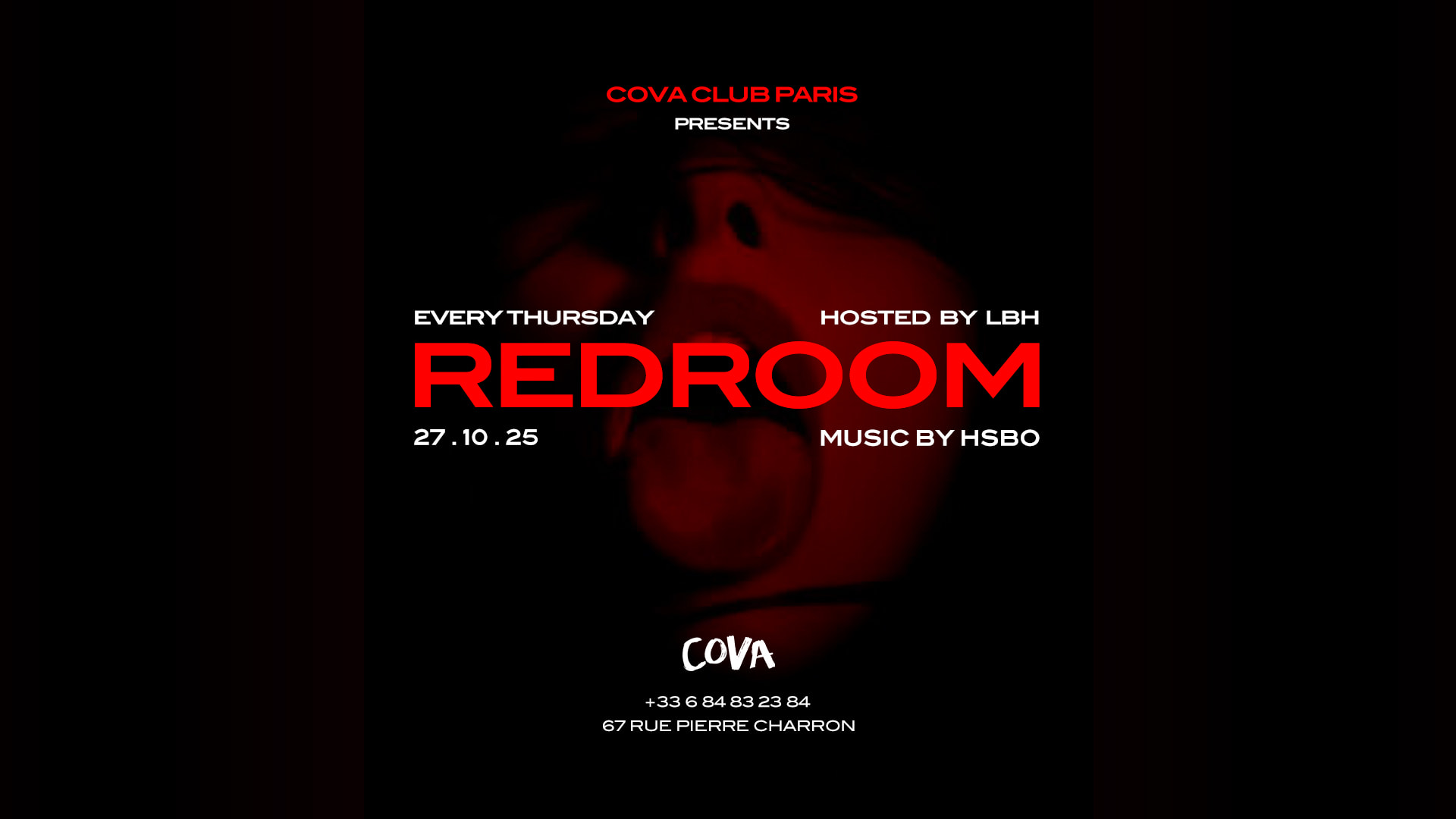 Redroom | Every Thursday At Cova Club Paris