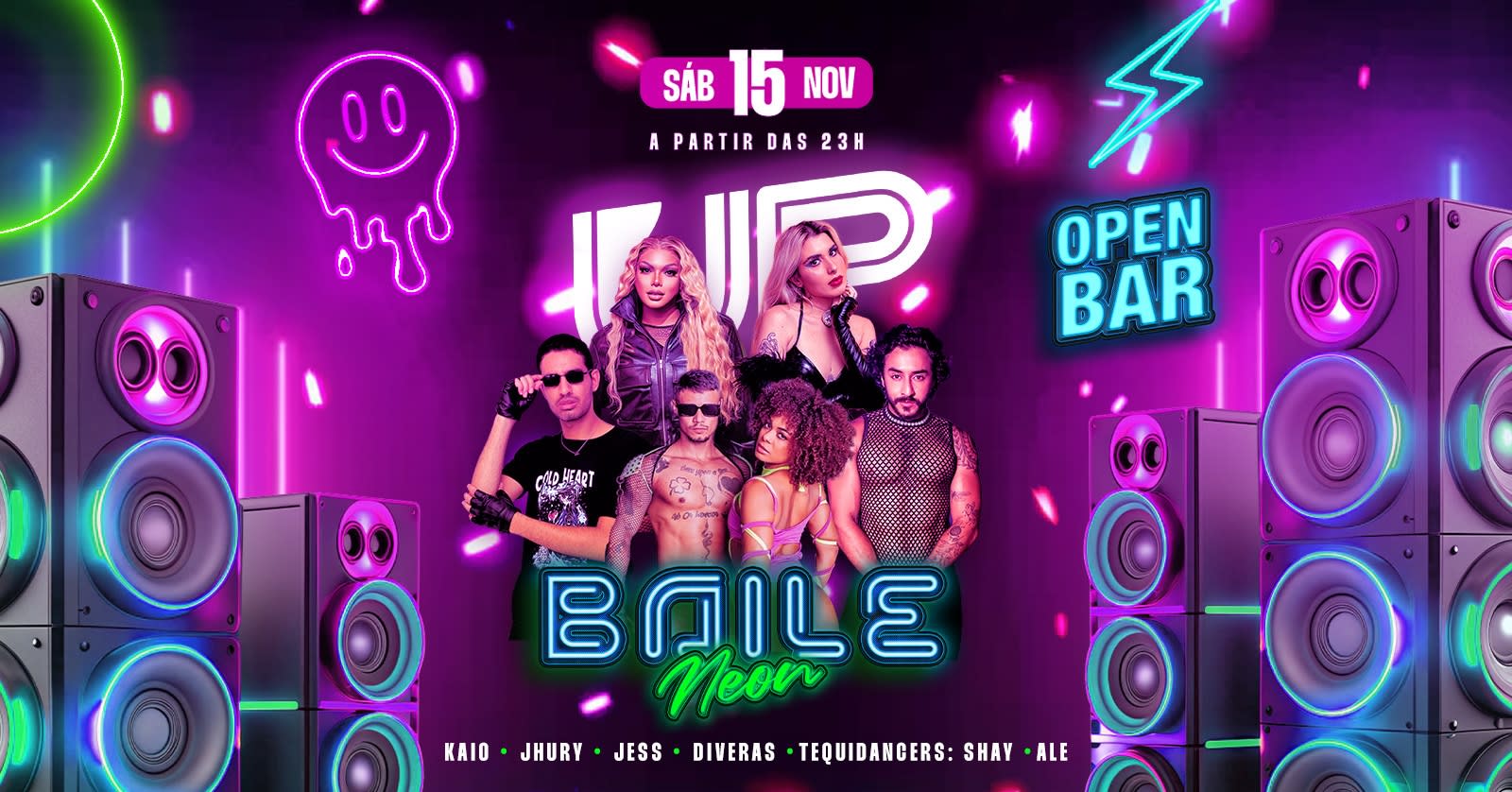 Baile Neon - Open Bar