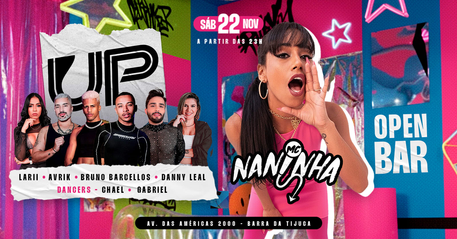 Up Apres. MC Naninha / Open Bar
