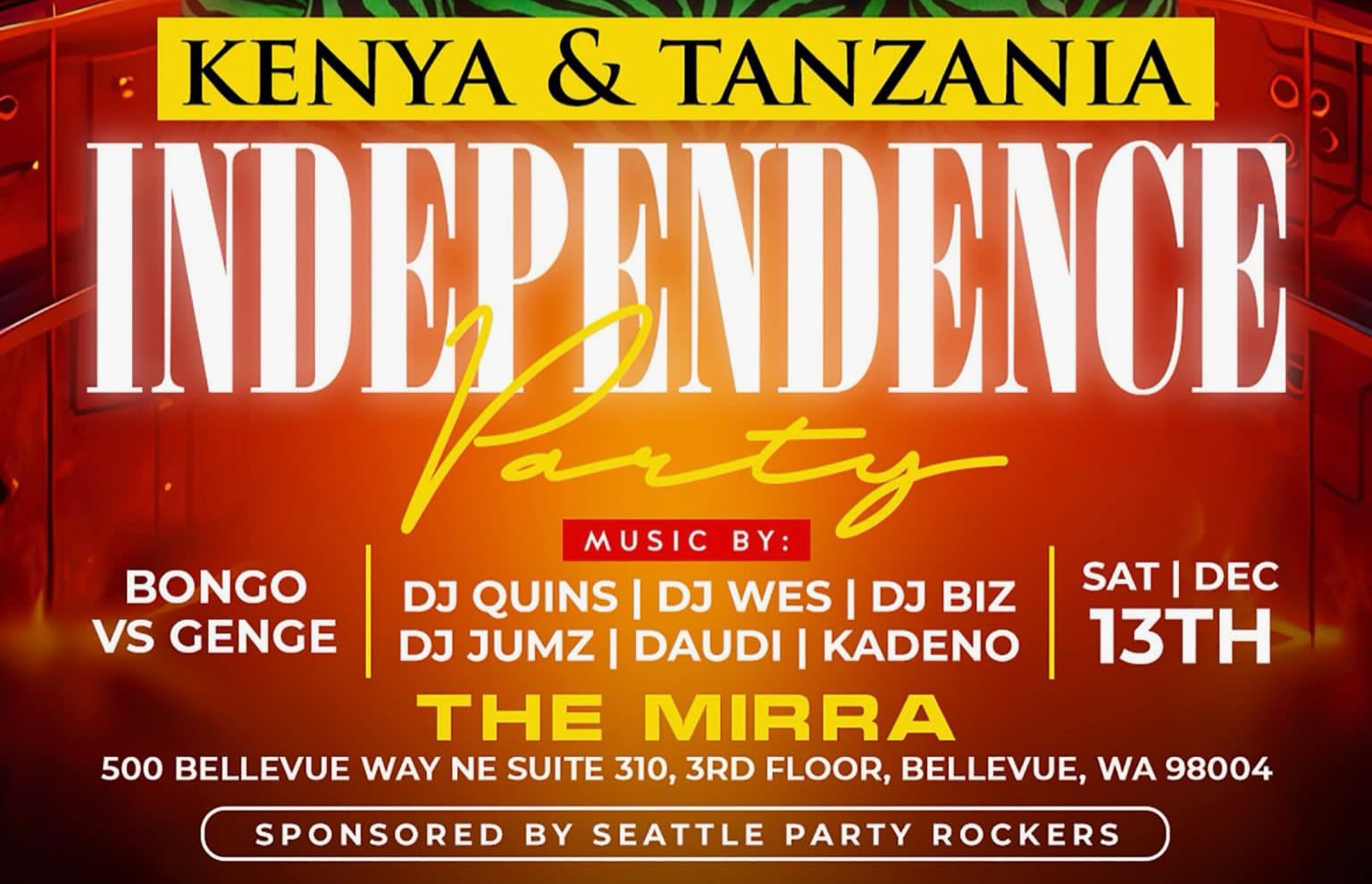Kenya & Tanzania Independence Day Party