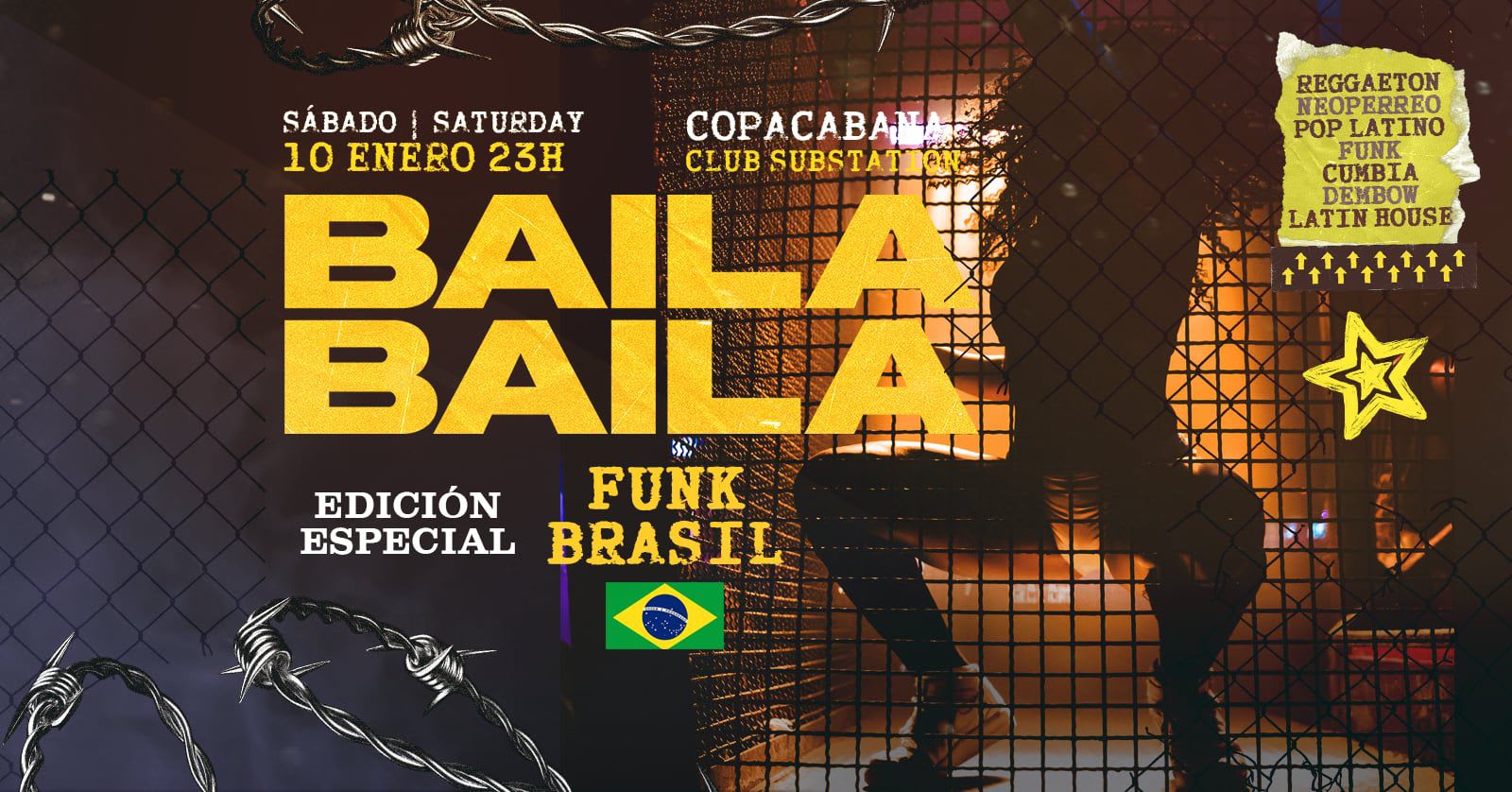 Fiesta Latina Baila Baila | Especial Funk Brasil 10 Enero