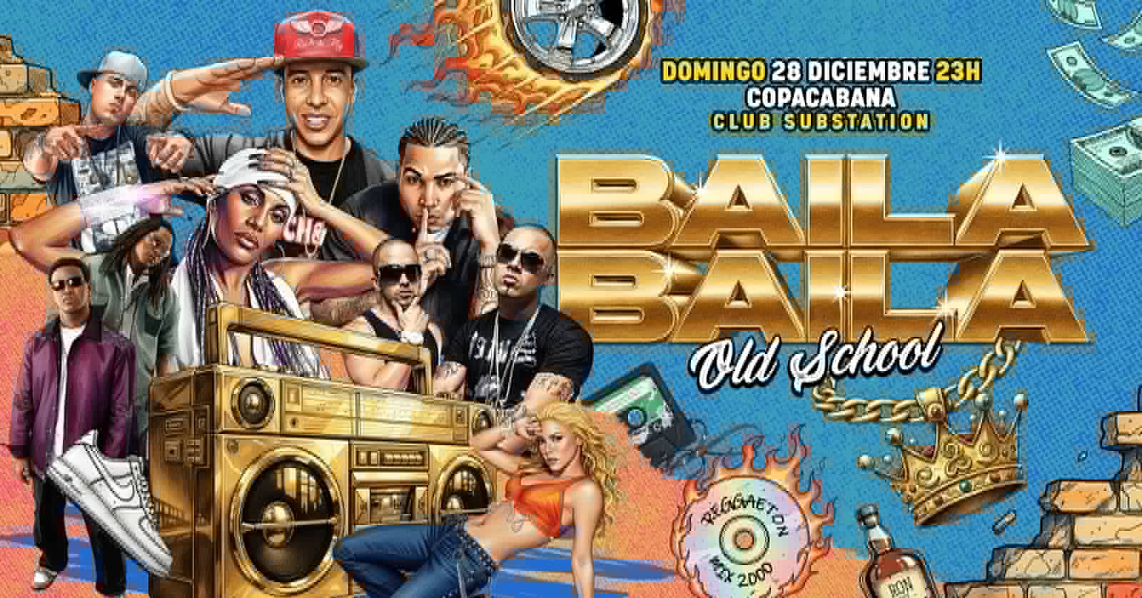 Fiesta Latina Baila Baila Reggaeton Old School 28 Diciembre