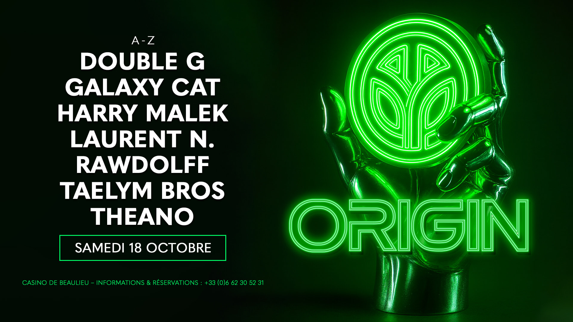Origin - Premiere I Samedi 18 Octobre I Casino De Beaulieu