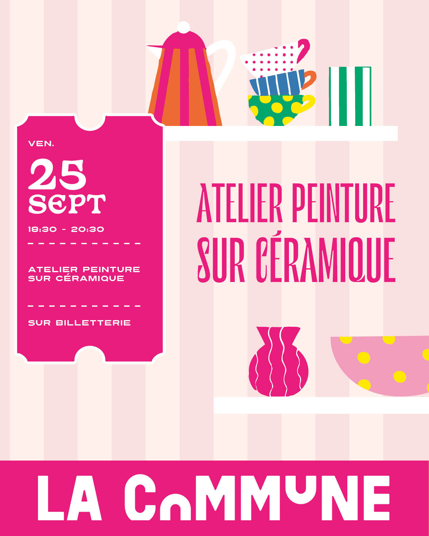 Atelier - Peinture Sur Céramique Avec Les Pipelettes