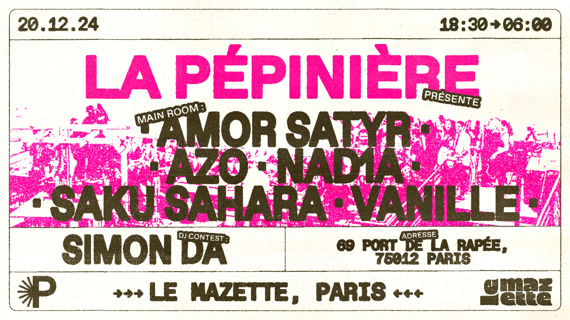La Pépinière : Amor Satyr, Azo, Nad1a, Saku Sahara, Vanille