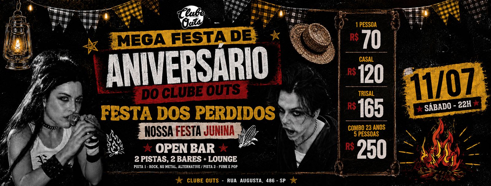 Segunda Mega Festa De Aniversário Do Outs | Julho, 23 Anos