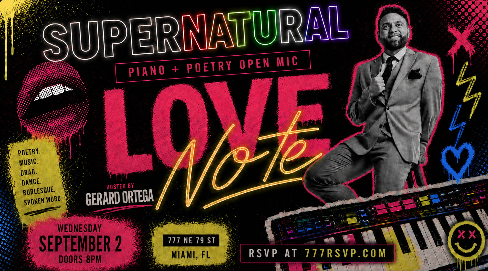 Love Note: Piano + Poetry Open Mic
