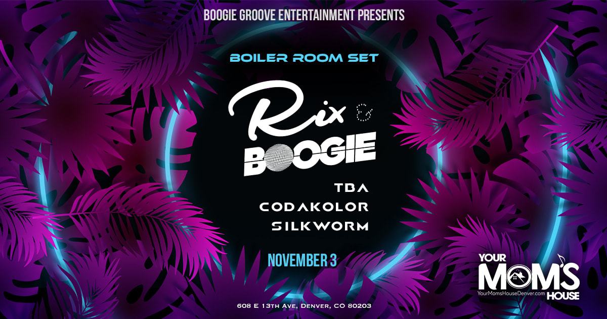 Boiler Room Set: Rix & Boogie W/ Silkworm | Jvxn | Codakolor