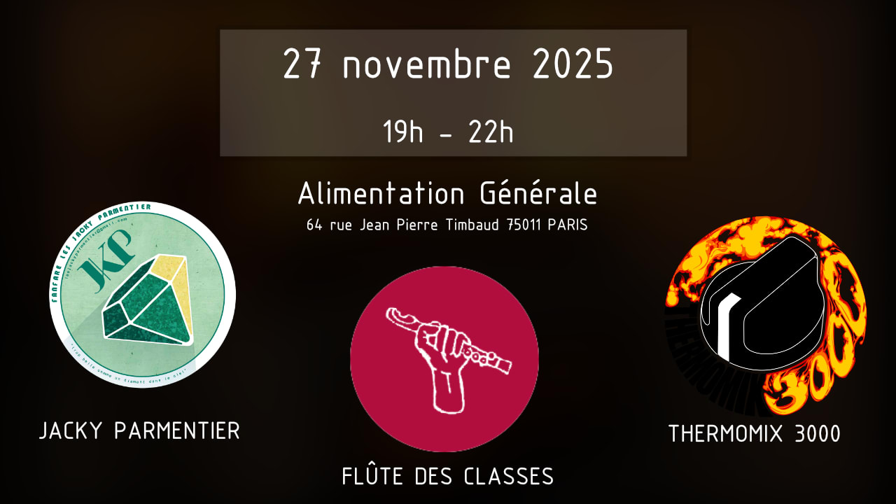 Jacky Parmentier, Flûte Des Classes, Thermomix 3000