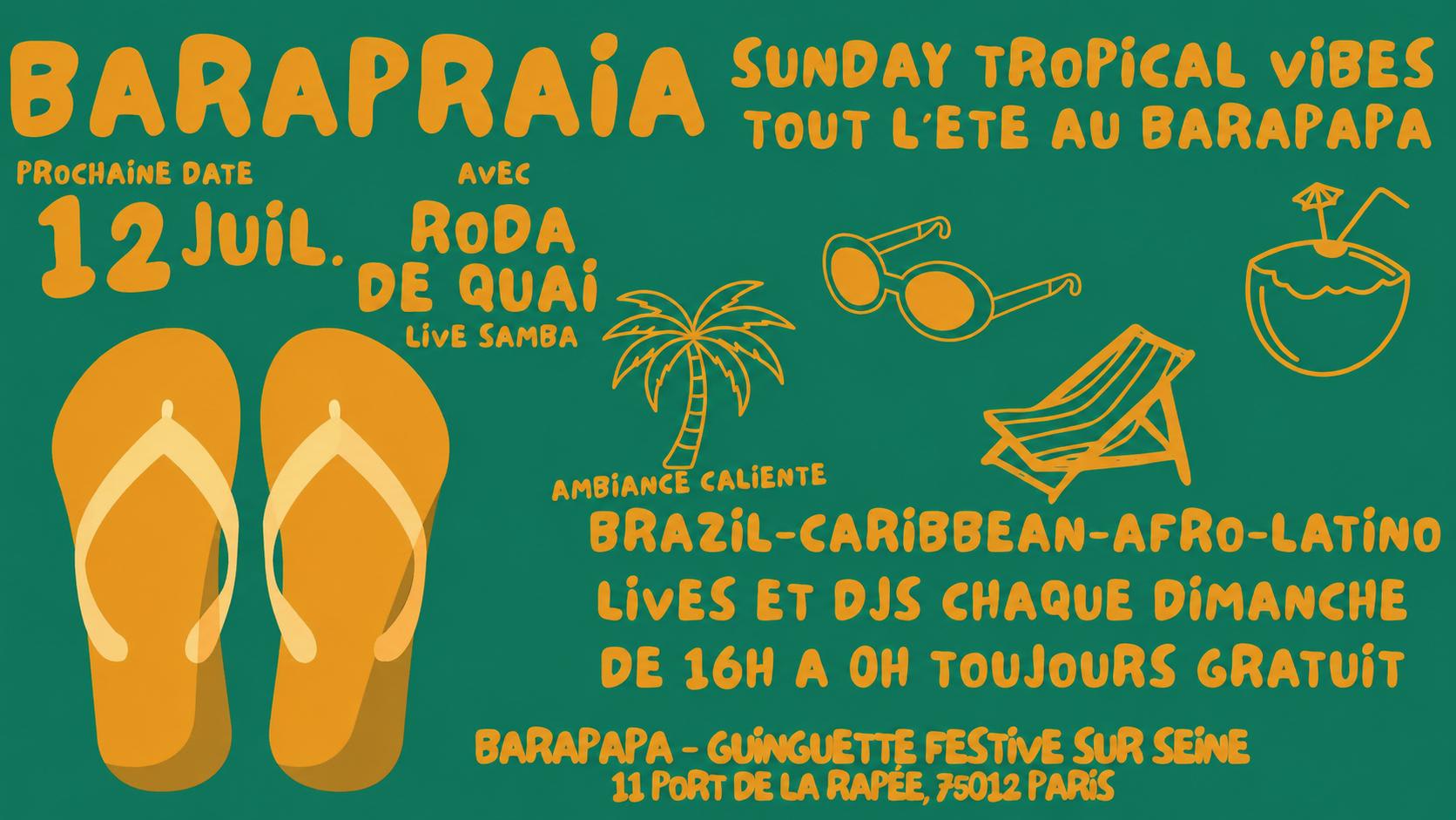 Barapraia - Sunday Tropical Vibes Au Barapapa !