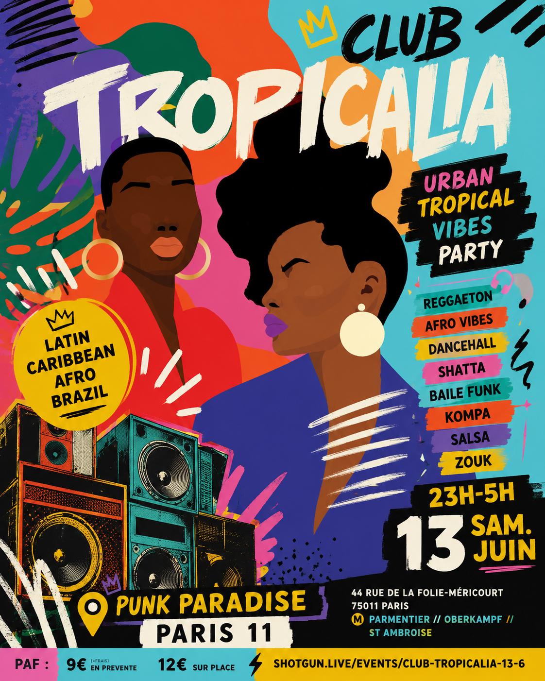 Club Tropicalia 13/6 ~ Afro, Latin, Caribbean, Brazil Vibes!