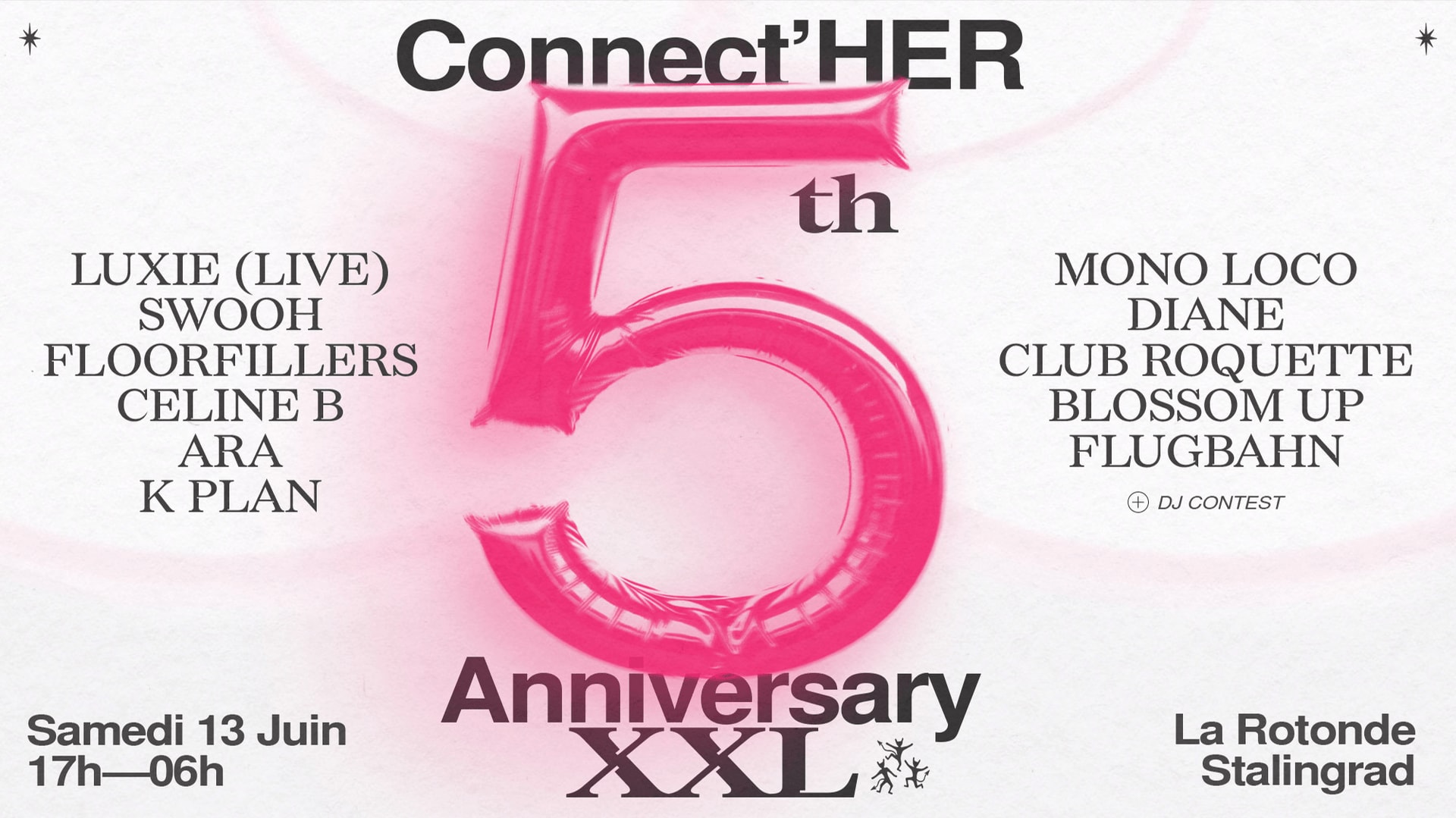 Connect'her 5th Anniversary - Open-Air & Club