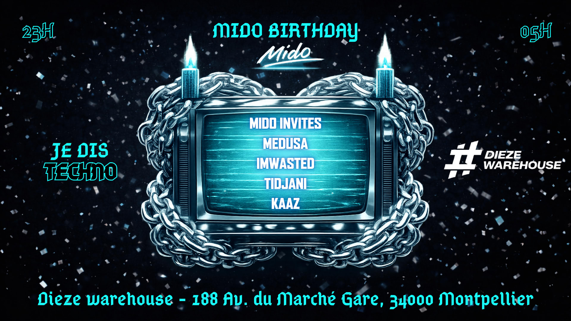 Je Dis Techno - Dieze Warehouse - Mido Birthday - 26.03
