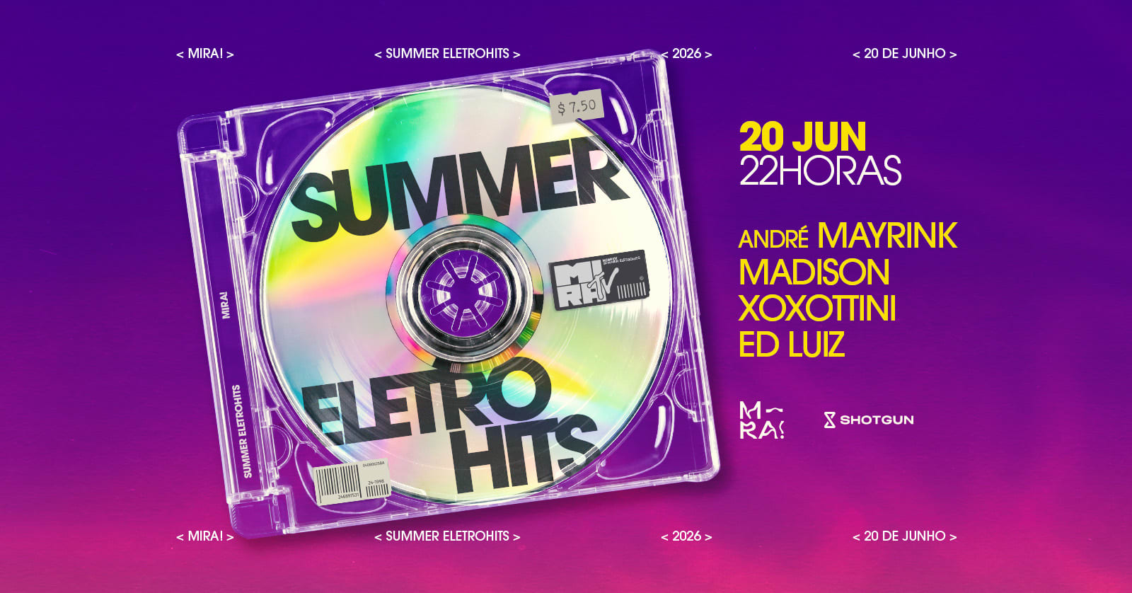 Miratv Summer Eletrohits | 20/06 - 22h