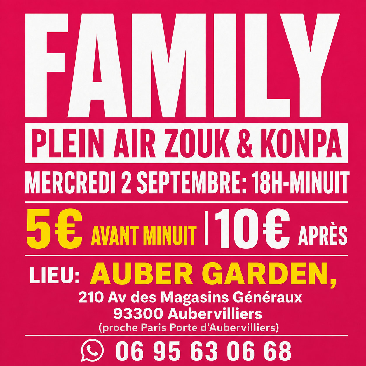Family Zouk Et Konpa: Soirée