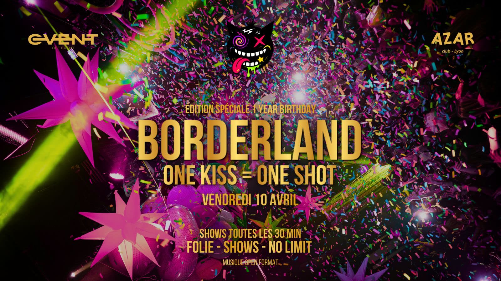 Borderland - 1st Birthday - One Kiss = One Shot