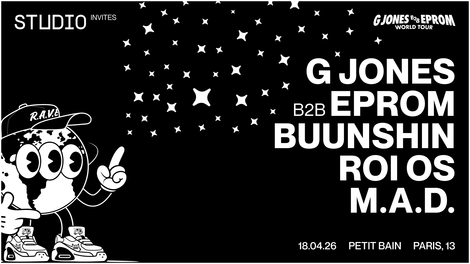 Studio Invites Eprom X G Jones, Buunshin, Roi Os & M.A.D.
